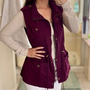 Women's Burgundy Vest